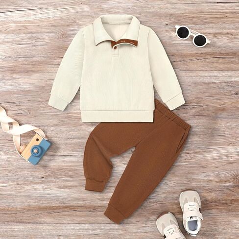 Yuemion Toddler Boy Clothes 2pcs خريف الشتاء طفل رضيع الزي زائفة من النوع الثقيل الصلب in Kuwait