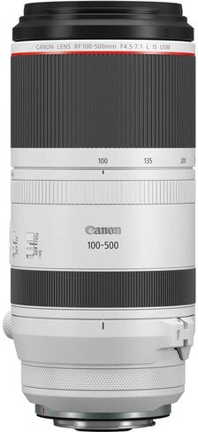 Canon RF 100-500mm f/4.5-7.1l هي عدسة USM-عدسة تكبير تليفونيل كاملة مع تثبيت الصورة وضبط السيارات السريعة للحياة البرية (4112C002) + بطاقة ذاكرة 64 جيجابايت in Saudi Arabia