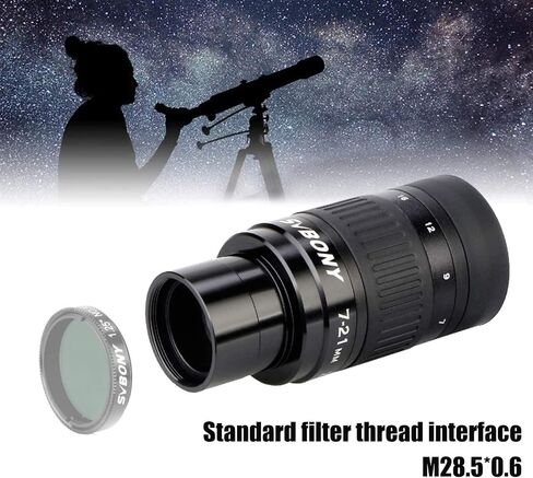 SVBONY SV137 3X Barlow Lens 1.25 inch Telescope Accessory Metal Body Bundle with SV135 Zoom Eyepiece, 6 Element 4 Group Telescope Accessories for Astronomic Telescopes Visual in Saudi Arabia