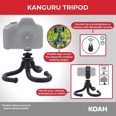 Koah PRO Accessory Bundle for Sony Alpha a6000/ a6100/ a6400 Mirrorless Camera - includes Nostrand Gadget Bag, PRO Battery (2-Pack) and Dual Charger Set for NPFW50, and Kanguru 12-in Tripod (3 Items) in Saudi Arabia