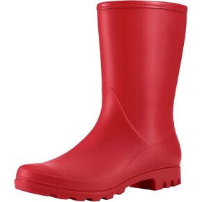 Asgard Women's Mid Calf Rain Boots Waterproof Garden Slip on Rubber Boots | Lightweight, Non Slip, Ideal for Farm Work, Gardening, Rainy Days in Saudi Arabia