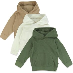 HonestBaby 3-Pack Thermal Hoodie 100% Organic Cotton for Baby, Toddler Boys in Kuwait
