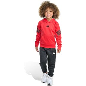 adidas Baby Boys 2-piece Poly Fleece 3-stripe Pullover & Jogger Set in Kuwait