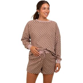 Pinkblush checkered plaid plaid shorts مجموعة الأمومة in Kuwait