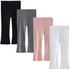 طفل طفل فتاة تضيق السراويل 4 حزمة طفل جرس الجرس أسفل اللبات الفتيات الناعم القطن سراويل الكشكشة مضلعة الملابس in Kuwait