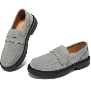 BEAUSEEN Women's Suede Penny Loafers Casual Lightweight Slip On - Comfortable Walking Shoes,Chic Flat for Work & Travel in Kuwait