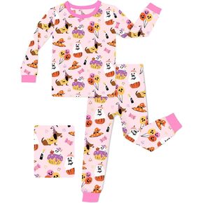 babee Reshinee Bamboo Viscose Toddler Girls Kids Pajamas Unicorn Mermaid Pjs Long Sleeve Snug fit 12M-8Y 2pcs Soft Jammies in Kuwait