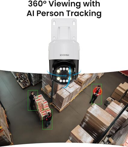 Zosi 32Ch 4K Poe Camera Camera System ، 32pcs 8mp Pan/Tilt Outdoor IP Cameras ، تتبع الإنسان التلقائي ، الكشف عن الشخص/المركبات ، الرؤية الليلية الملونة ، الصوت ثنائي الاتجاه ، 32Ch NVR مع 8TB HDD لمدة 24/7 التسجيل in Saudi Arabia
