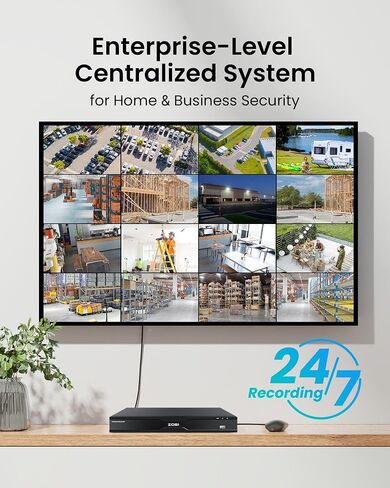Zosi 32Ch 4K Poe Camera Camera System ، 32pcs 8mp Pan/Tilt Outdoor IP Cameras ، تتبع الإنسان التلقائي ، الكشف عن الشخص/المركبات ، الرؤية الليلية الملونة ، الصوت ثنائي الاتجاه ، 32Ch NVR مع 8TB HDD لمدة 24/7 التسجيل in Saudi Arabia