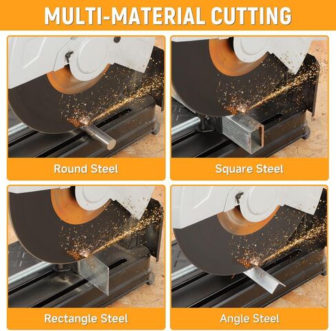Hoteche 14-Inch Metal Cutting Chop Saw 2600W Heavy-Duty Electric Cut Off Machine with Saw Blade in Saudi Arabia