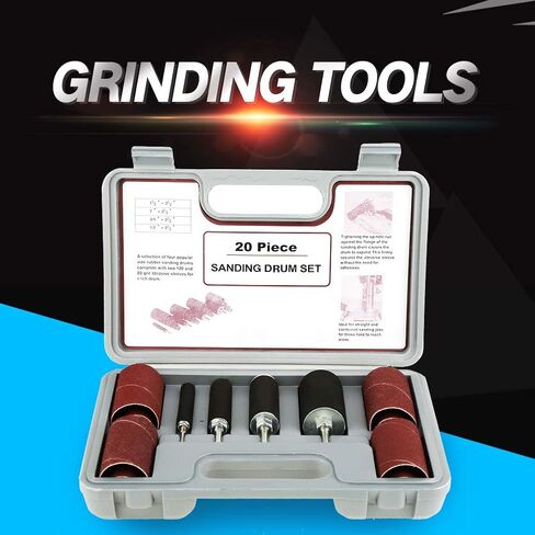 20 PCS طبل طبقة Sander Kit ، مجموعة أدوات Sander Sandling Sandling Ashata مع Case for Drill Press ، لأدوات تلميع النجارة in Saudi Arabia