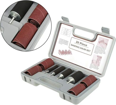20 PCS طبل طبقة Sander Kit ، مجموعة أدوات Sander Sandling Sandling Ashata مع Case for Drill Press ، لأدوات تلميع النجارة in Saudi Arabia