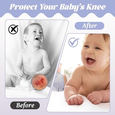 Baby Knee Pads with Animal Designs, Non-Slip Crawling Protectors, 5 Pack, Multi-Color in Kuwait