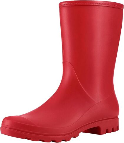 Asgard Women's Mid Calf Rain Boots Waterproof Garden Slip on Rubber Boots | Lightweight, Non Slip, Ideal for Farm Work, Gardening, Rainy Days in Saudi Arabia