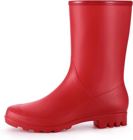 Asgard Women's Mid Calf Rain Boots Waterproof Garden Slip on Rubber Boots | Lightweight, Non Slip, Ideal for Farm Work, Gardening, Rainy Days in Saudi Arabia