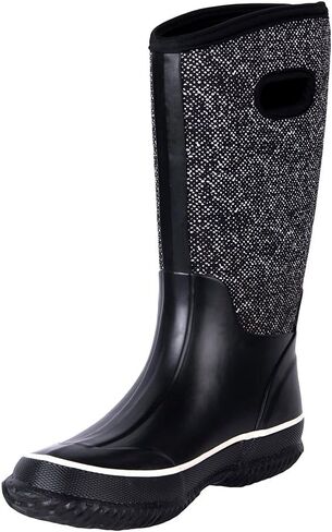 WTW Mid Calf Rain Boots for Women - Waterproof Insulated Neoprene Mud Boots Outdoor Hunting Garden Boots in Kuwait