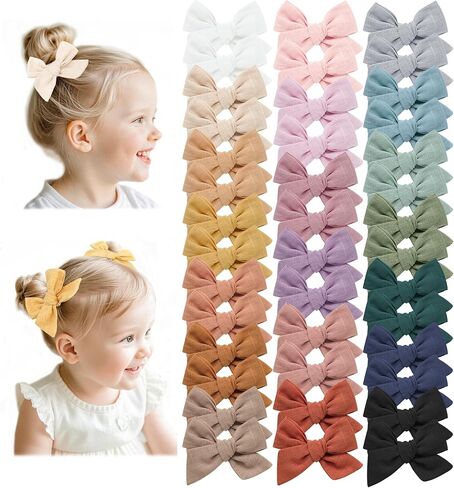 Prohouse 40 PCS Baby Girl Hair Clips, Alligator Hair Bows for Toddlers & Kids, Baby Hair Accessories in Kuwait