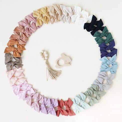 Prohouse 40 PCS Baby Girl Hair Clips, Alligator Hair Bows for Toddlers & Kids, Baby Hair Accessories in Kuwait