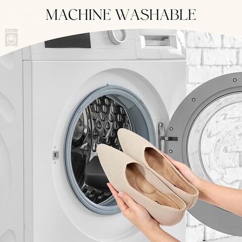 أحذية مسطحة للسيدات مريحة متماسكة مسطحة باليه قابلة للغسل مع دعم قوس النعل الناعم in Saudi Arabia