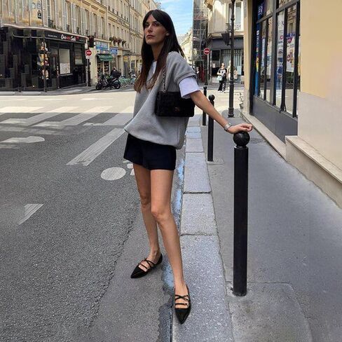 couriecuies نساء ماري جين فلاتز مدببة أحذية الباليه إصبع القدم مع مشبك مريح ماري جينس شريحة شقق قابلة للتعديل in Saudi Arabia