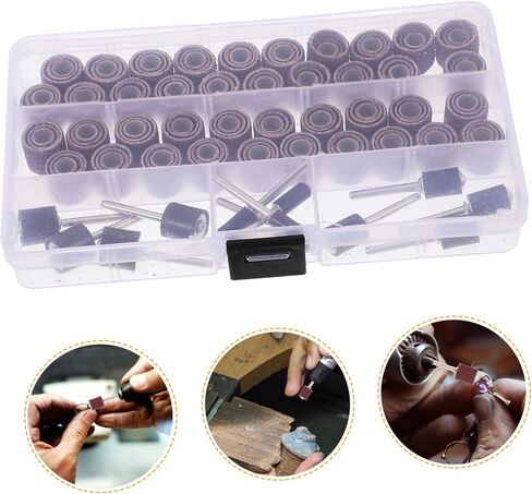 Artibetter 132pcs طقم طبل Sanding مع مغزل الأكمام طحن فعالة للتدريب الأداة الدوارة القوية على طبول الصنفرة المقاومة للمواد الخشبية in Saudi Arabia