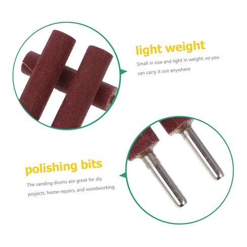 3Pcs Rotary Tool Sanding Kit Grit Sanding Drums Sleeves for Jade Grinding and Sandpaper Materials Lightweight and Portable in Kuwait