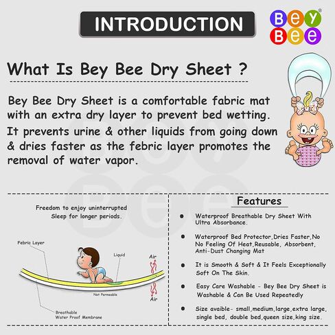 Beybee Waterproof Bed Protector Baby Care Sheet (1 Count (Pack of 1))(Plum) in Saudi Arabia