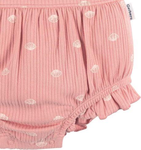 Gerber Baby-Girls Slyveless كشكش Romper in Saudi Arabia