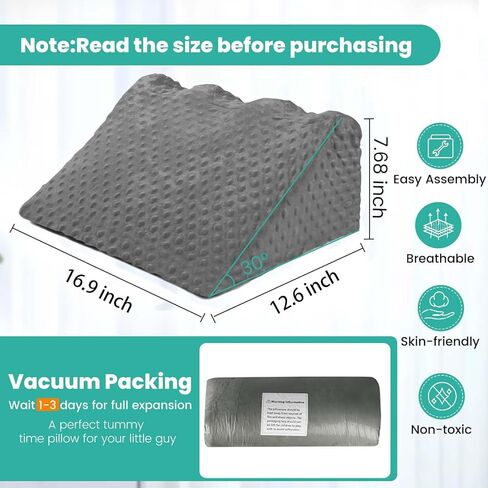 Baby Tummy Time Prop for Neck and Shoulder Strength Growth, Memory Foam Nursery Support for Infant Baby Washable Removable Cover in Saudi Arabia