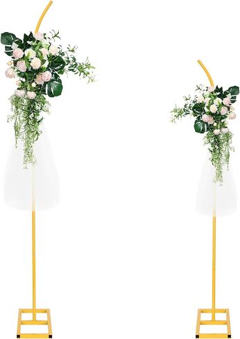 Balloon Arch Stand Set of 2 with Metal Square Base Balloon Arch Frame Floral Half Arch Balloon Garland Stand for Ceremony Wedding Bridal Baby Shower Birthday Anniversary in Saudi Arabia