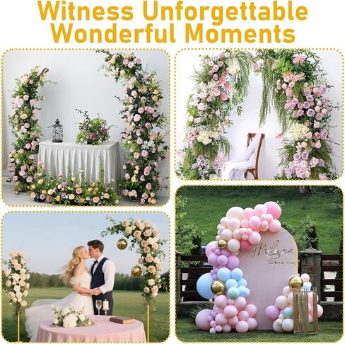 Balloon Arch Stand Set of 2 with Metal Square Base Balloon Arch Frame Floral Half Arch Balloon Garland Stand for Ceremony Wedding Bridal Baby Shower Birthday Anniversary in Saudi Arabia