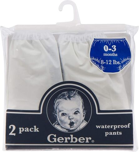Gerber Brand 2 Pack White White Waterproof Peva ، 3T in Saudi Arabia