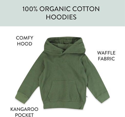 HonestBaby 3-Pack Thermal Hoodie 100% Organic Cotton for Baby, Toddler Boys in Saudi Arabia