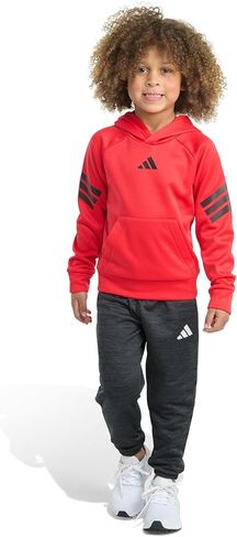adidas Baby Boys 2-piece Poly Fleece 3-stripe Pullover & Jogger Set in Kuwait