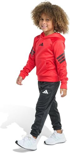 adidas Baby Boys 2-piece Poly Fleece 3-stripe Pullover & Jogger Set in Kuwait