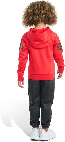 adidas Baby Boys 2-piece Poly Fleece 3-stripe Pullover & Jogger Set in Kuwait