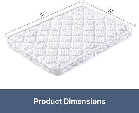 حزمة وتلعب مرتبة - 38 "× 26" - سلامة فناء متبكّمة مميزة معززة ، تلائم الفناء - تناسب Graco & Baby Trend & Pamo Babe Playard ، ودعم الشركة ورغوة الراحة ， White in Kuwait