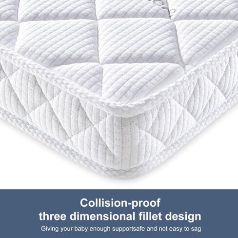 حزمة وتلعب مرتبة - 38 "× 26" - سلامة فناء متبكّمة مميزة معززة ، تلائم الفناء - تناسب Graco & Baby Trend & Pamo Babe Playard ، ودعم الشركة ورغوة الراحة ， White in Kuwait