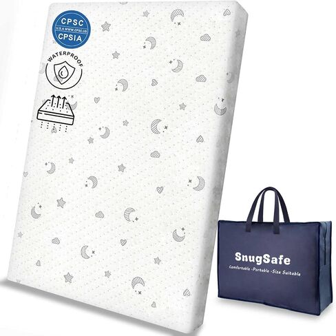 حزمة ولعب مرتبة وسادة (38 "x26" × 1.8 ") مع حقيبة حمل ، حزمة مقاومة للماء n Play Presttses Pad مع غطاء قابل للتنفس القابل للانزلاق الناعم ، مرتبة Playpen Playpen ، 1.8" سميكة in Saudi Arabia