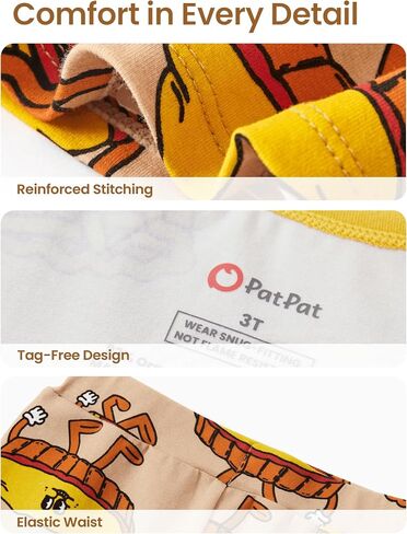 PATPAT Baby Pajama Set with Organic Cotton, Snug fit Pjs for Girls Boys Toddler Kids, Supersoft & Stretchy Sleeper Sleepwear in Saudi Arabia