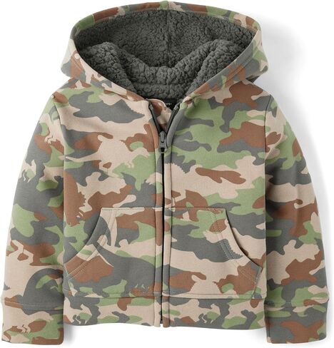 The Children's Place And Toddler Long Sleeve, Sherpa Lined, Zip-front Hoodie Sweatshirt in Saudi Arabia