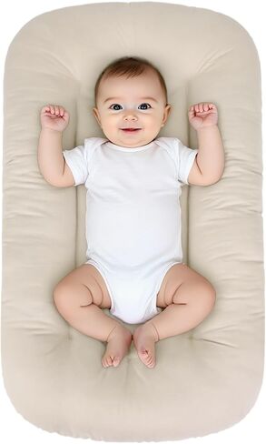 Baby Lounger for Infants Babies 0-24 Months, Bionic Organic Lounger, Soft Cotton Breathable Infant Floor Seats & Loungers for Newborn Baby Shower Gifts (Grey) in Saudi Arabia