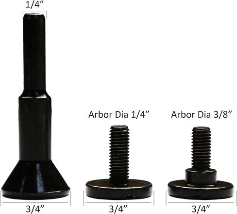 10 pc Mounting Mandrel 3/8 inch & 1/4 inch Arbor Hole for Type 1 Cut-Off Wheel 1/4" Shaft for Die Grinder Rotary Tool in Kuwait
