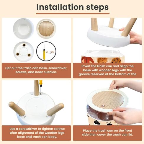 Bathroom Trash Can with Lid Delightful Heart Ladybird Fabric Bright Nursery Charm Garbage Bin Waste Basket for Kitchen Office Bedroom Decoration Diaper Pail 1.8 Gallon in Kuwait