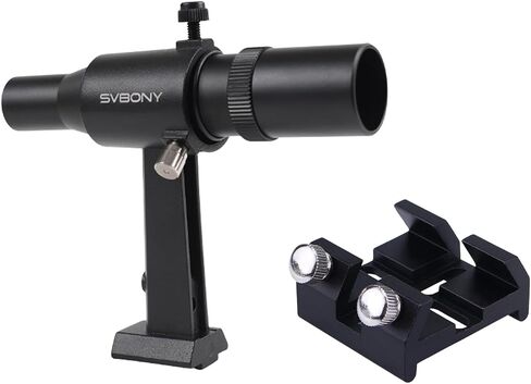 Svbony SV182 Finderscope for Telescope, 6x30 Finder Scopes, Positive Image Optical Viewfinder, FMC Achromatic 2-Element Lens Bundle with Universal Dovetail Base, Finderscope Mount Bracket in Saudi Arabia