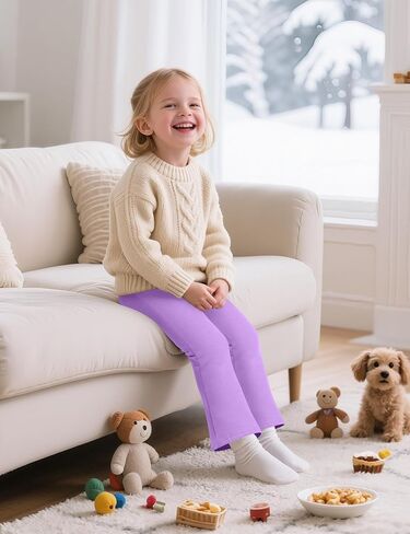 Witwot Toddler Girls Fleece سراويل مبطنة في فصل الشتاء دافئ طماق القطن طفلة طفلة الحجم 18M-5T in Kuwait
