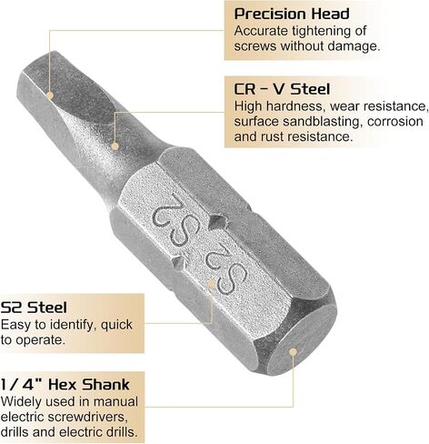 Harfington 10pcs قطع مفك البراغي المربع مربع 1/4 "Hex Shank SQ3 Magnetic Head 1" Lengut in Saudi Arabia
