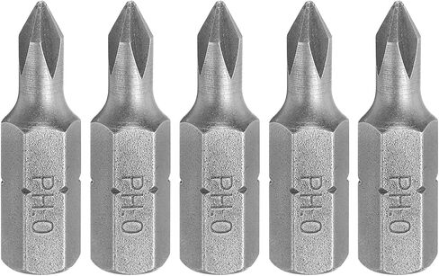 HARFINGTON 5pcs Phillips Screwdriver Bits 1/4" Hex Shank PH1 Magnetic Head 1" Length CR-V Steel Cross-head Drill Bits for Repair Work Electric Screw Driver in Saudi Arabia
