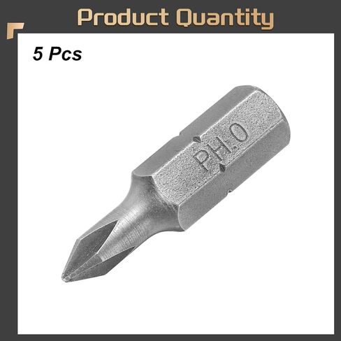 HARFINGTON 5pcs Phillips Screwdriver Bits 1/4" Hex Shank PH1 Magnetic Head 1" Length CR-V Steel Cross-head Drill Bits for Repair Work Electric Screw Driver in Saudi Arabia