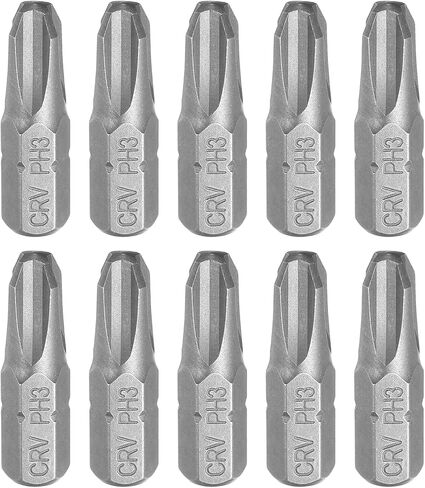 HARFINGTON 10pcs Phillips Screwdriver Bits 1/4" Hex Shank PH1 Magnetic Head 1" Length CR-V Steel Cross-head Drill Bits for Repair Work Electric Screw Driver in Saudi Arabia
